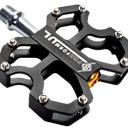 Mountain Bike MTB Pedals Parallel Bicycle Road Pedal 9/16 Inch Ultra-Light Flat Aluminum Alloy Sealed Bearing with Anti-Skid 1 Pair (Black green) 2 Pcs