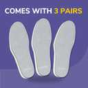 Dr Scholls Go Sockless! Cushioning Insoles for Women Men Unisex, 3 Pairs, Trim to Fit - Absorbs Moisture to Keep Feet Dry, Shoe Inserts for Women Men with Plush Terry Cloth Layer for Added Comfort