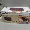 bella 4 Slice Slim Toaster, Fits-anywhere Kitchenware, 6 Setting Shade Control with Reheat & Cancel Buttons, Fits Sourdough, 10 Long Slot, Anti Jam & Auto Shutoff, 900 Watt, Plum