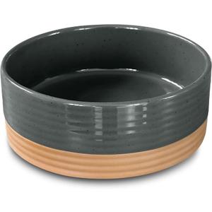 Mora Ceramic Pet Bowl - Large Food/Water Dish for Large Dogs, Cats, Great Dane, Mastiff - 50oz or 8 Cups - Basic Bowls - Charcoal Mora Ceramic Pet Bowl - Large Food/Water Dish for Large Dogs, Cats, Great Dane, Mastiff - 50oz or 8 Cups - Basic Bowls - Charcoal