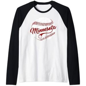 Baseball Minnesota Team Love Twin City National Pastime Men Raglan Baseball Tee XL Baseball Minnesota Team Love Twin City National Pastime Men Raglan Baseball Tee XL