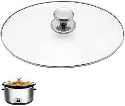 Oval Glass Crock Pot Lid 7 Quart Replacement for Oval lid Crock Pot Slow Cooker SCV700SS and for Hamilton Beach Slow Cooker Lids Replacement 7 Quart 33474G.