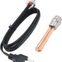 F7TZ-6A051-AA F7TZ6A051AA Engine Block Heater Assembly Heating Unit with Wiring Harness Compatibe with Ford F250 F350 Super Duty 7.3L Powerstroke Diesel 1995-2003 - 120V 1000W 3/4" NPT