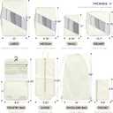 WVM Packing Cubes for Travel, 8-Piece Luggage Organizer Set with Shoe Bag, Toiletry Bag & Laundry Bag, Beige