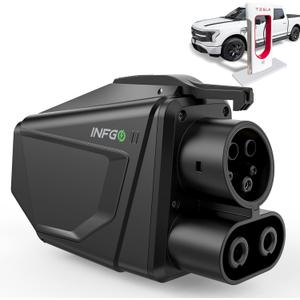 2026 Upgraded NACS to CCS Adapter for V3/V4 Tesla Supercharger 500A /1000V NACS DC Adapter Compatible with Ford,Rivian,GM EVs