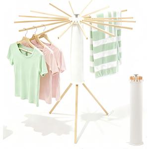 Tripod Clothes Drying Rack, Garment Rack Portable and Foldable Space Saving Laundry Drying Rack - Drying Rack Clothing Floor Folding Balcony Bedroom Household
