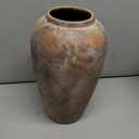 12 Inch Ceramic Rustic Farmhouse Vase, Handmade Pottery Flower Vases for Home Decor, Brown Ceramic Vase for Living Room, Table Centerpieces & Shelf Decor, Wedding Gifts