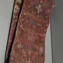 Washable 3x5 Entry Way Rugs Indoor - Burgundy Large Kitchen Rug, Non Slip Unique Bohemian Red Low Pile Thin Carpet for Bedroom Bedside, Foyer