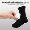 2 x 6 Pack Baby & Toddler Cotton Crew Socks - Non-Slip Grip, Unisex, 6-12 Months (Black/White/Gray/Green/Dark Green/Lake Blue)