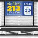 2-Pack 213 Replacement Filter Compatible with Aprilaire Whole House Air Purifiers, Models 1210, 1620, 2210, 2216, 3210, 4200, MERV 13, Size: 20x25x4(Actual Size 20.66''x25.19"x4)