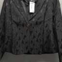 Women Formal Jacket Long Sleeve Solid Single Button Coat, M