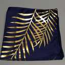 TAOSON Pack of 2,Gold Pillow Covers Velvet Cozy Soft Gold Stamping Leaves Decorative Cozy Soft Throw Pillow Cases Cushion Covers Shells for Sofa Couch Bed Home Decoration 18 x 18 Inches Navy Blue