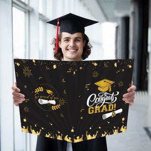 Panelee Large Graduation Card with Envelope 22 x 14 Inch Jumbo Grad Signature Guest Book Board 2026 Congrats Jumbo Greeting Card Graduation Notecard for High School College School Party Decor Supplies