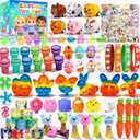 132 Pcs Easter Egg Fillers for Kids Boys Girls,Easter Basket Stuffers,Easter Party Favors Assorted Toys,Easter Eggs Hunt Gifts for Toddlers Teens Goodie Bag Stuffers Filling Treats Classroom Prizes
