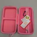 MGZNMTY Travel Carrying Case Compatible with Asthma Inhaler Spacer for Adults and Children, Masks, Inhaler Holder with Asthma Alert Tag and Medical Card, Carabiner (Only Case) (Pink)