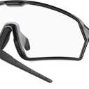 BangLong Photochromic Cycling glasses for Men Women, Clear Running MTB Sunglasses UV Protection (Black Frame-photochromic)