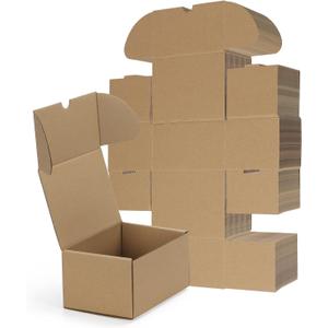 RLAVBL 6x4x3 Small Shipping Boxes Set of 40, Brown Corrugated Cardboard Mailer Box for Packing, Mailing, Business