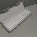 Wireless Keyboard and Mouse Combo - Full Size Slim Thin Wireless Keyboard Mouse with Numeric Keypad 2.4G Stable Connection Adjustable DPI (White & Silver)