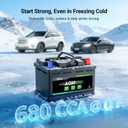 HQST 12V 60Ah AGM Car Battery, Group 47 H5, 680CCA, 100RC, Start-Stop