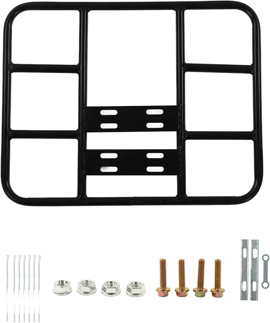 Delivery Food Bag Rack, Food Delivery Box Rack Rear Grille 80kg Loading Delivery Food Box Bracket Universal for Motorcycle Electric (Type 2 48/38)