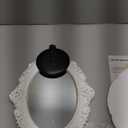 SOFE Antique White Oval Mirror Candle Sconce, Wall Candle Holder for Pillar Candle, Hanging Small Succulent Display Container, Living Room, Bedroom, Entryway Wall Decor, 1 Piece