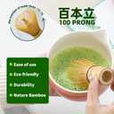 2 x Matcha Whisk Set,7 Pcs Matcha Set Pink,Matcha Kit for Ceremony,480 Ml Ceramic Bowl(chawan) with Spout,Bamboo Whisk(100-prong) and Holder,Tradition Tea Set,Gift for Matcha Lovers
