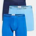 Calvin Klein Men's Micro Stretch 3-pack Boxer Brief (Blue, L)