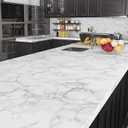 DUUEIHHUER Marble Countertop Contact Paper 23.6"x197" Marble Wallpaper Peel and Stick Extra Wide Removable Marble Wallpaper Self-Adhesive Marble Vinyl Wrap for Countertops Kitchen Bathroom