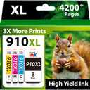 Starink Compatible 910XL Ink Cartridges for HP 910 Ink Replacement for HP 910XL Ink Cartridges Combo Pack Work with HP Officejet Pro 8020 8025 8028 8035 Officejet 8010 8015 Printers Ink,4 Pack