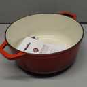 MELLERHOME 6 Quart Enameled Cast Iron Dutch Oven for Bread Baking, Heavy-Duty Oven-Safe up to 500 F, & Across All Cooktops, House Warming Gifts New Home, Cast Iron Cookware, Gifts for Women, Orange