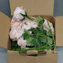 25pcs Artificial Roses, Light Pink Fake Bulks Box for DIY Wedding Bouquets Bridal Shower Centerpieces Party Decorations