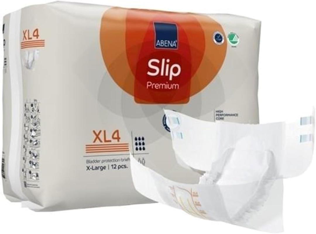Abena Slip Premium Incontinence Briefs, Level 4 , Extra Large, 48 Count