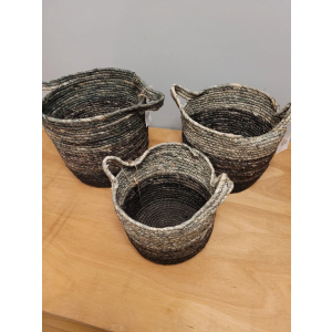 cox and cox Black Ombre Storage Baskets Various Sizes