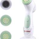 Facial Cleansing Brush, CkeyiN 3 in 1 Electric Exfoliating Spin Cleanser Device USB Rechargeable and Waterproof Exfoliation Rotating Spa Machine Facial Cleanser Massager for Women