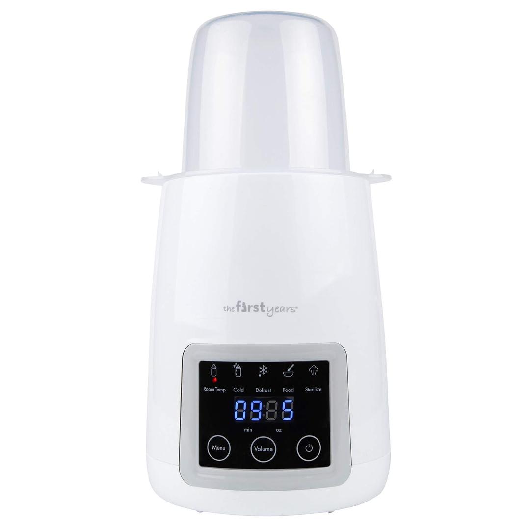 The First Years Gentle Warmth Digital Baby Bottle Warmer - Bottle Warmer for Breastmilk, Baby Formula, and Baby Food - Includes Milk Warmer, Basket, and Cup - White