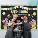 Spring Bulletin Board Decorations Set Keep Going Keep Growing Bulletin Board Grow Flower Cutouts Positive Paper Cutouts for Teacher Spring Classroom Supplies