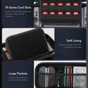 Arctiiro for Nintendo Switch 2 Carrying Case and 2 Screen Protector [2025 Upgrade] Slim Hard Travel Case with Storage Pouch, Game Card Slots, Thumb Grip Caps for Switch 2 Accessories