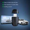 Wireless Carplay Adapter for iPhone, Easy to Upgrade Wired CarPlay to Wireless, Plug & Play, Mini Size with USB A & Type-C, Wireless Control Adapter for Cars from 2017 and iOS 10+ (Black)