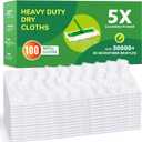 100ct Dry Sweeping Cloths for Swiffer Sweeper Mop, Heavy Duty Microfiber Duster Mop Pad Refills, Captures Dust & Pet Hair, for Hardwood Floors and Multi-Surface Cleaning