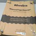 Riveira 30 x 22 Bamboo Natural Stove Top Covers for Electric Stove & Gas Stove Top Covers for Gas Burners – Large Gas Stove Cover with Handle & Juice Groove – Rustic Stove Covers for Gas Stove Top