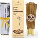 Holy Palo Santo Incense Sticks - 80 Charcoal Free Incense, Made from Upcycled Flowers | Cleansing Incense Sticks Spiritual or Inciensos para Sacar Malas Energias