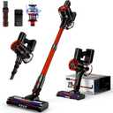 Cordless Vacuum Cleaner for Home, 80,000PRM Powerful 4 in 1 Lightweight Stick Vacuum with 2 Adjustable Suctions, Max 40 Mins Runtime, 2600mAh Rechargeable Vacuum Cleaners (Rave Red)