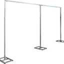 Gdrasuya10 10x20FT Backdrop Stand,Pipe and Drape Backdrop Stand for Parties,Pipe Kit Curtain Frame,Curtain Frame Stand,Studio Photography Background Support System
