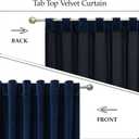 WEST LAKE Luxury Velvet Curtains Navy Blue 84 Inches Long for Living Room Teal Thermal Insulated Drape Rod Pocket Back Tab Room Darkening Velour Window Curtains for Bedroom 2 Panels,52" Wx84 L