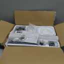 Ambimall Floor Lamps for Living Room, 64" Modern Floor Lamp with Remote Control and Stepless Dimmable Colors Temperature & Brightness, Standing Lamps for Living Room Bedroom Office, 9W Bulb Included (64.57 inches Round Shade, White)