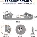 2 x 12PCS Stainless Steel Corner Brackets, 2mm L Braces for Wood.