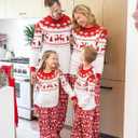 PATPAT Christmas Family Matching Pajama Sets Includes Christmas Socks - Perfect for Family Photos & Holiday Celebrations (Red, L)