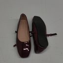 Royal Annas 
Leather Flats for Women Comfortable Square Toe Slip On Flats Soft Work Flats Retro Mary Jane Flats, H Wine Red
 255