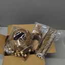 7PCS Bird Perches, Coconut Nest Hut with Ladder, Bird Swing and Stand for Small and Medium-Sized Parakeets, Conures and Budgies, Parrot Cockatiels Budgie Conure Finches Lovebirds