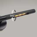 Hardwired Black Picture Light for Wall,23.6 Inch Knurled Wall Lights for Pictures Set of 2,Rotatable 360 Modern Gallery Light for Living Room Bathroom Study Room, E12 Bulbs Included